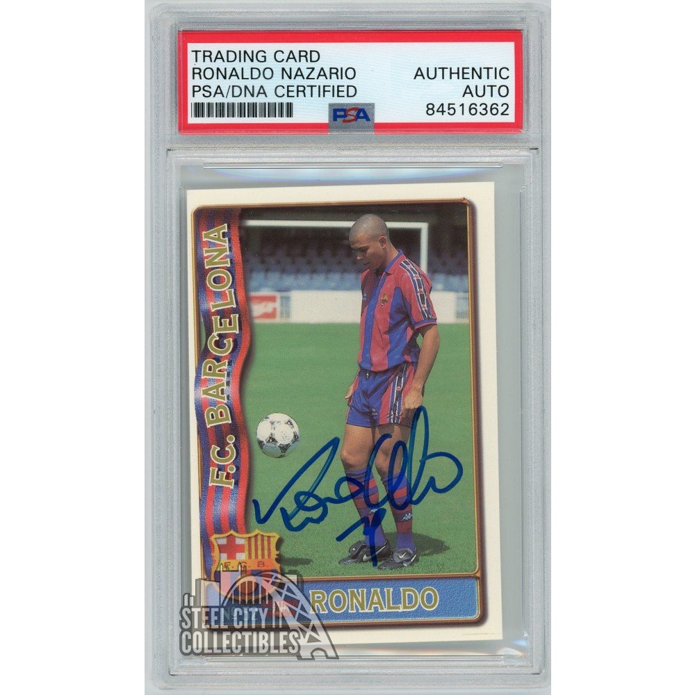 Ronaldo Nazario 1996-97 Mundi Cromo Autograph - PSA/DNA