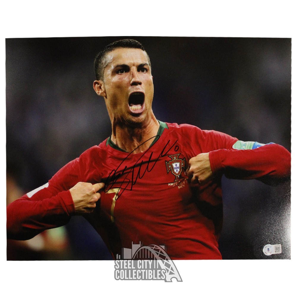 Cristiano Ronaldo Autographed Manchester United Jersey BAS COA Signed Soccer