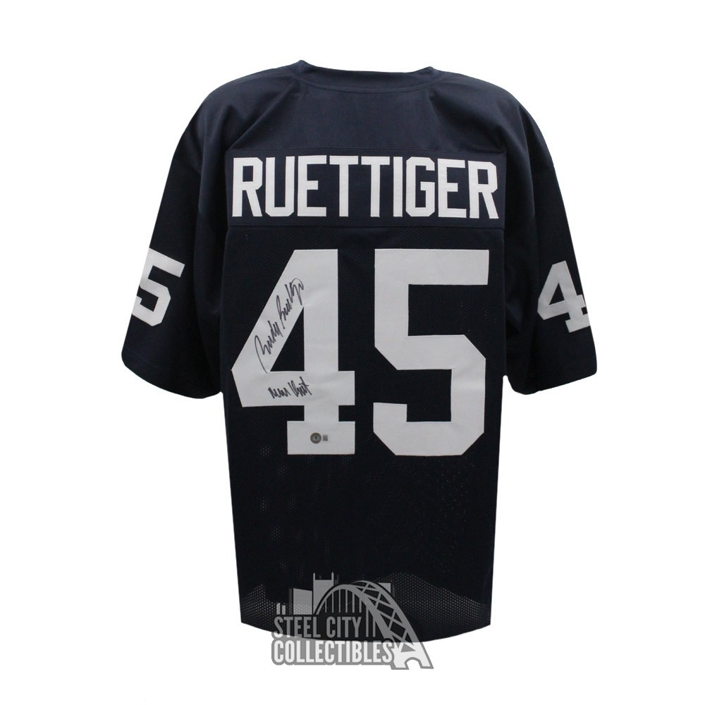 Rudy Ruettiger Never Quit Autographed Notre Dame Custom Green Football  Jersey - BAS