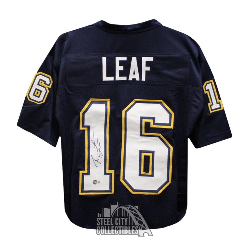 Ryan Leaf Signed Autographed San Diego Chargers Custom Jersey 