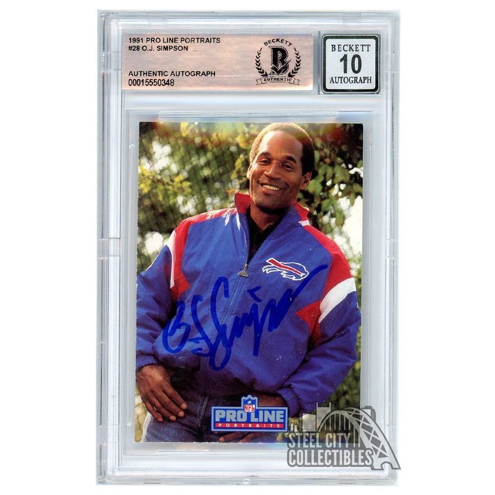 OJ Simpson NFL Memorabilia, OJ Simpson Collectibles, Verified