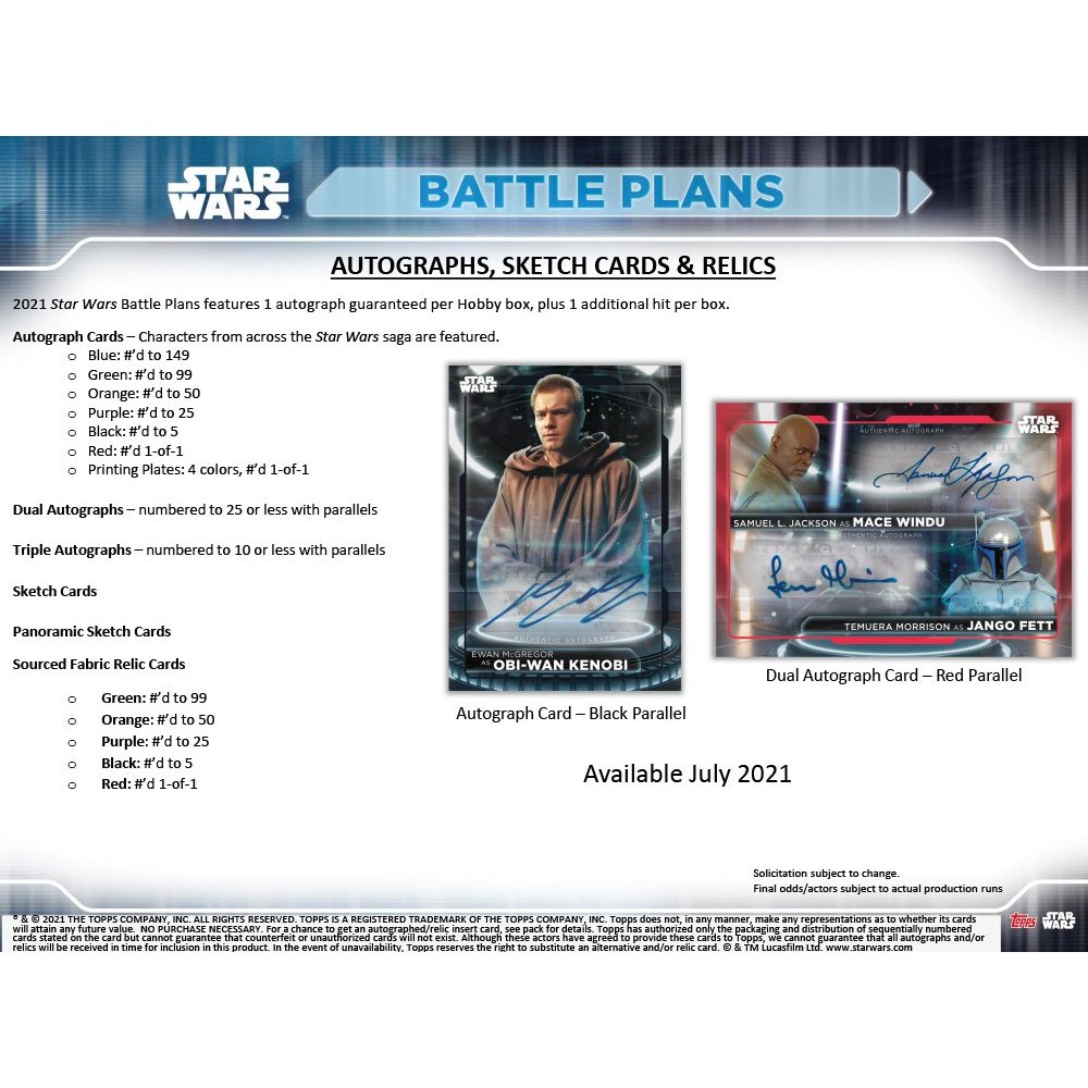 Topps 2021 authentic Star Wars Battle Plans Sketch Card (from Hobby Box)