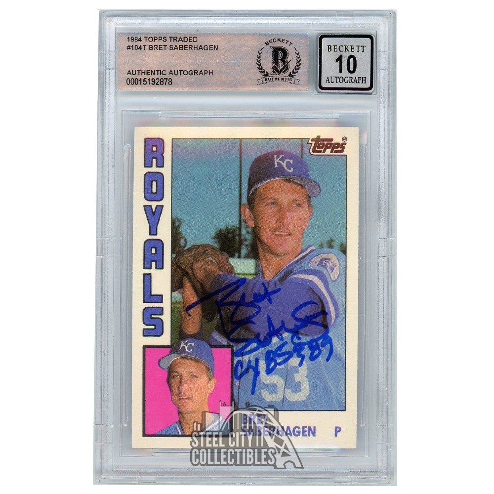 Bret Saberhagen 1984 Topps Traded Autograph 