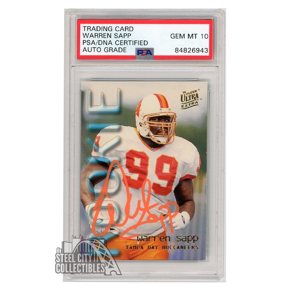 Warren Sapp 1995 Fleer Ultra Extra Autograph Rookie Card #471 PSA/DNA ...