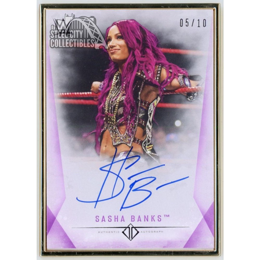 Wwe Sasha banks deals auto card numbered