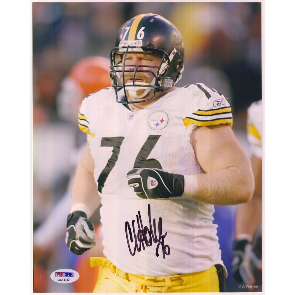 Chris Hoke Autographed Pittsburgh Steelers 8x10 Photo - BAS (Black Ink)