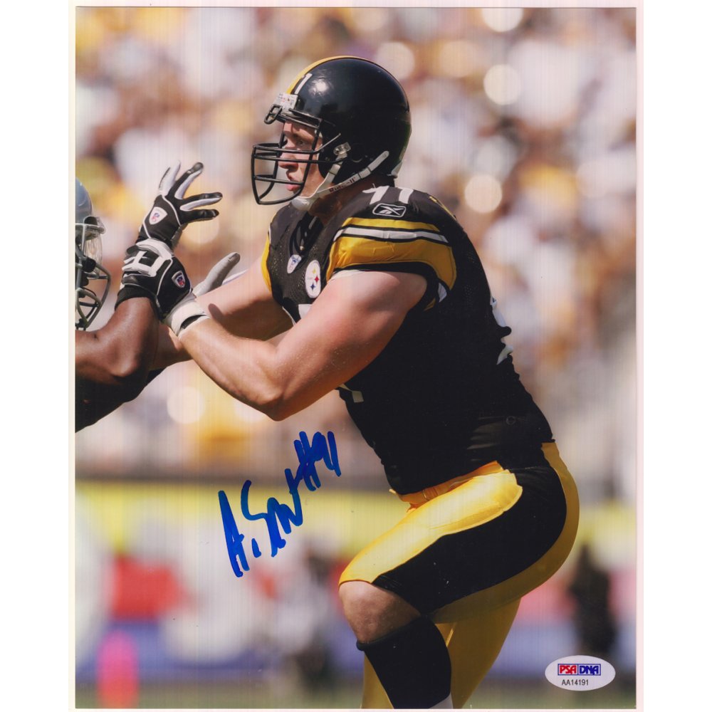 Aaron Smith Autographed Pittsburgh Steelers 8x10 Photo - PSA/DNA COA