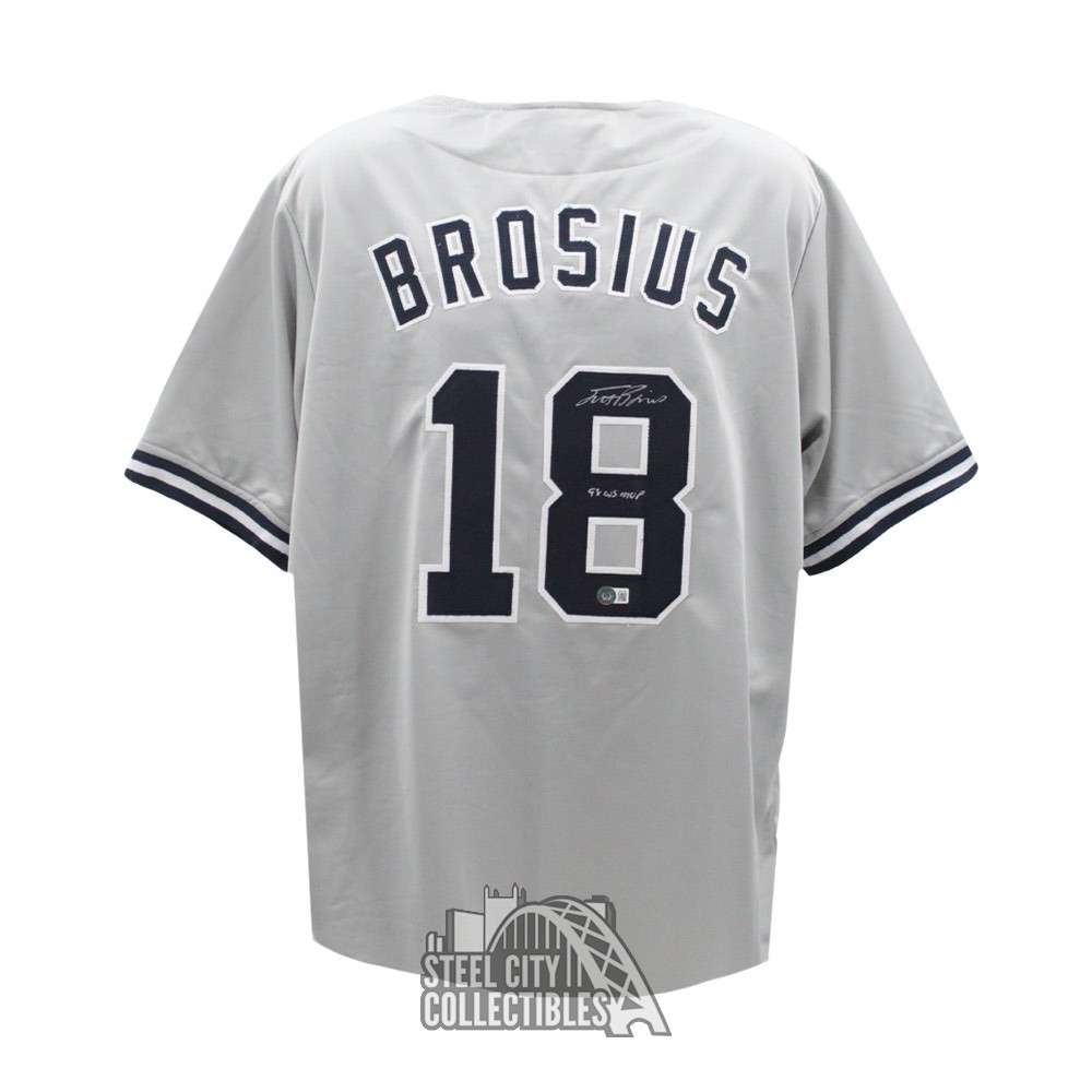 Scott Brosius 98 WS MVP Autographed New York Custom Gray Baseball Jersey -  BAS