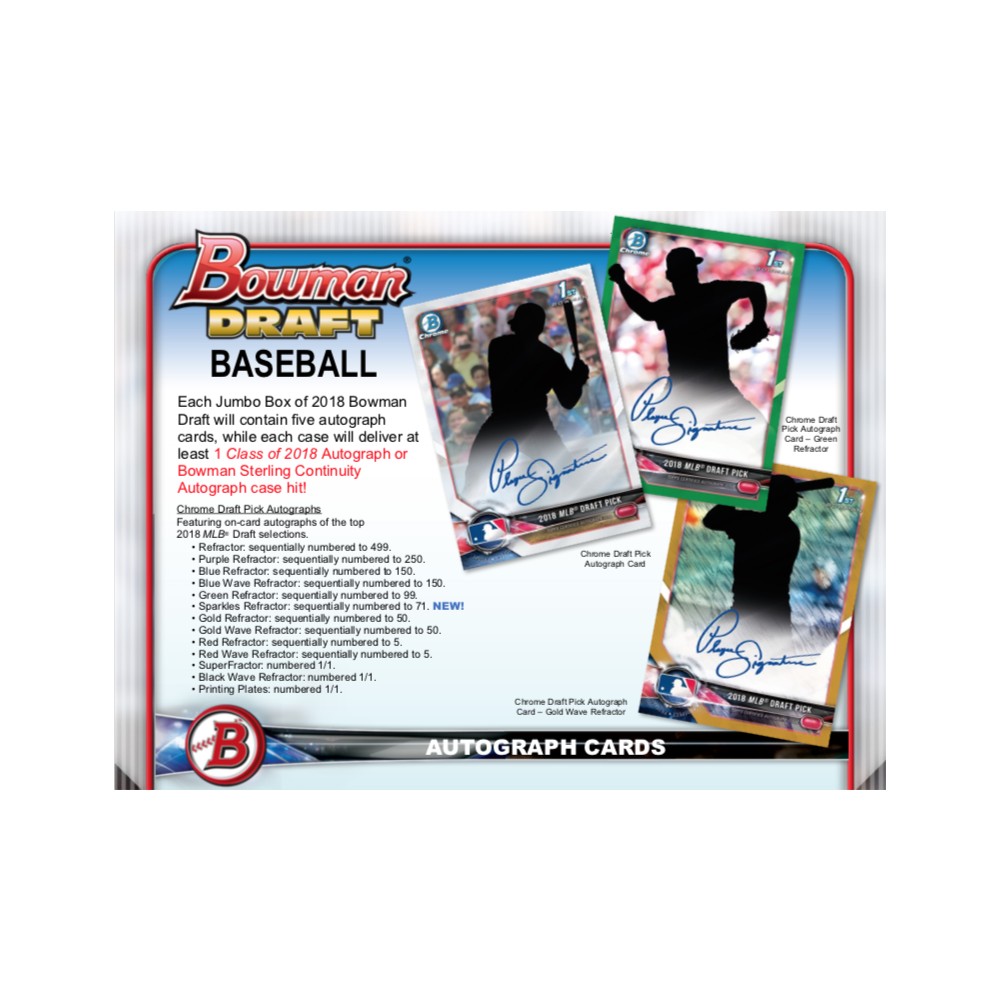 2018 Bowman Draft Baseball Hobby Super Jumbo 6-Box Case