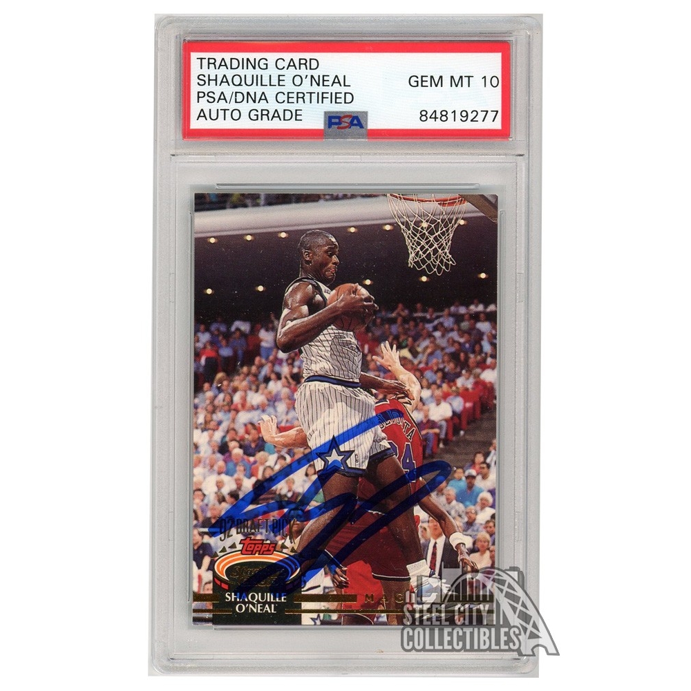 Shaquille O'Neal 1992-93 Topps Stadium Club Autograph Rookie Card #247 ...