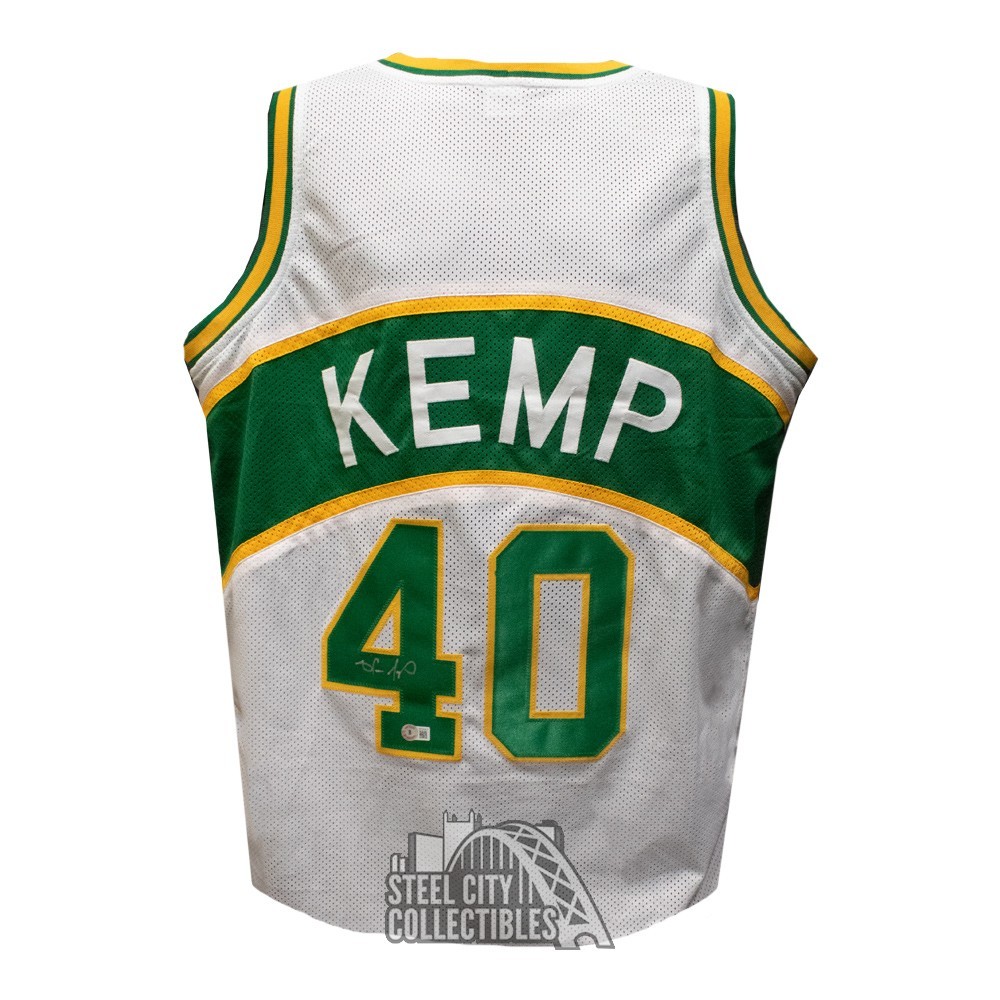 Shawn Kemp Autographed Seattle Supersonics Custom White Basketball Jersey -  BAS