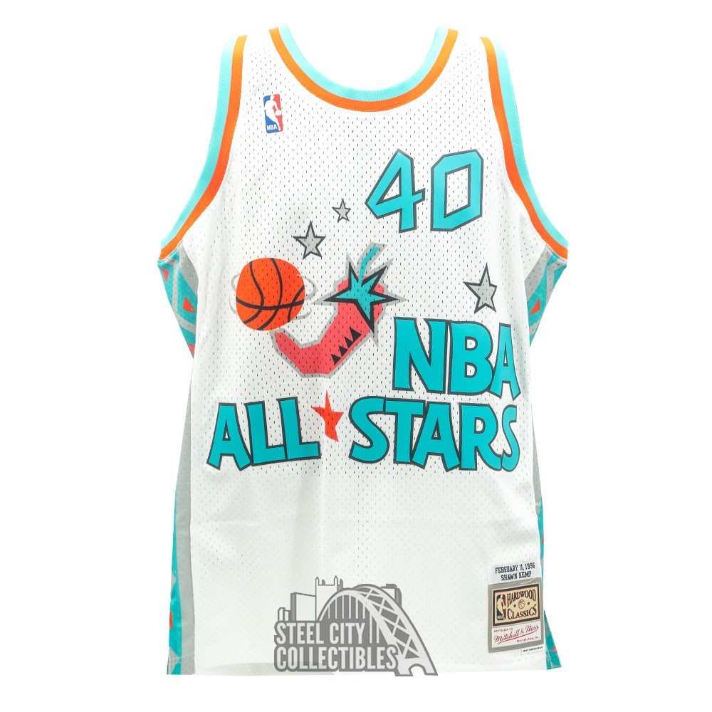 Shawn Kemp Autographed All Star Mitchell & Ness White Basketball Jersey  (XL) - BAS