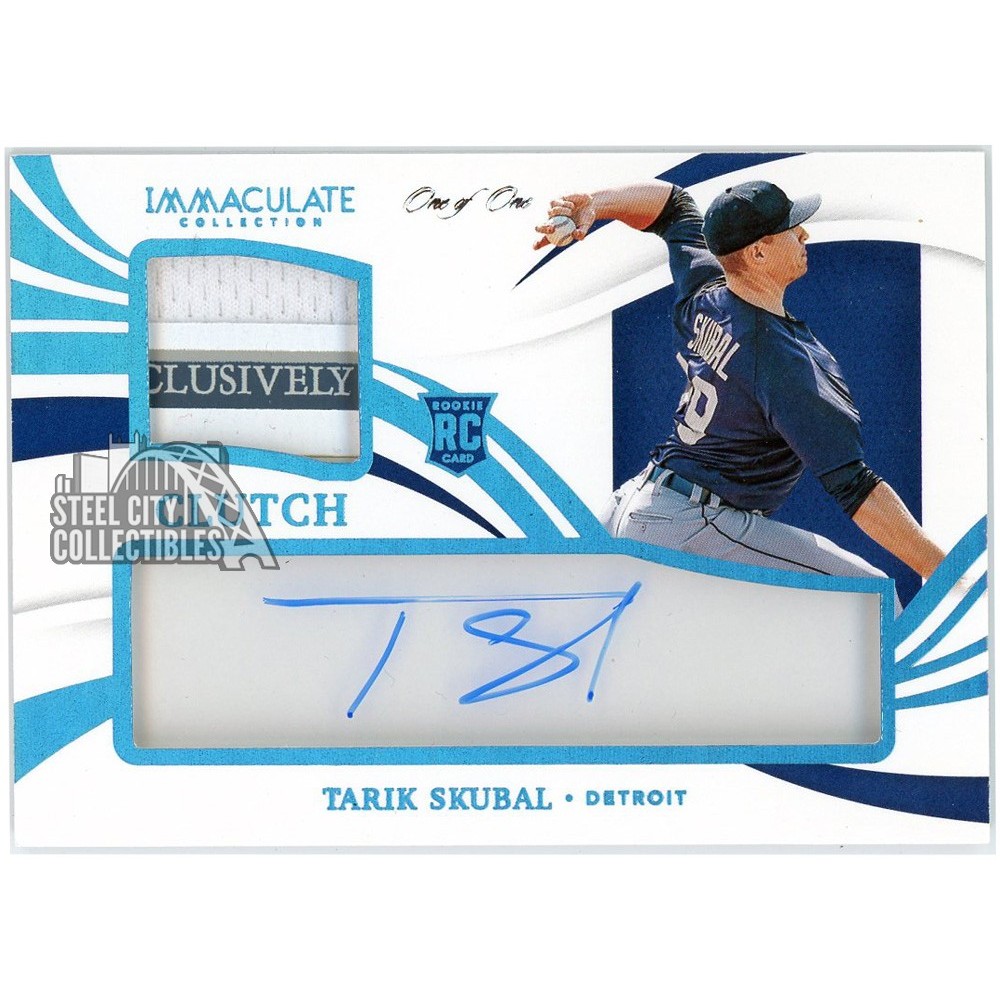 Tarik Skubal 2021 Panini Immaculate Clutch Rookie Tag Patch Autograph ...