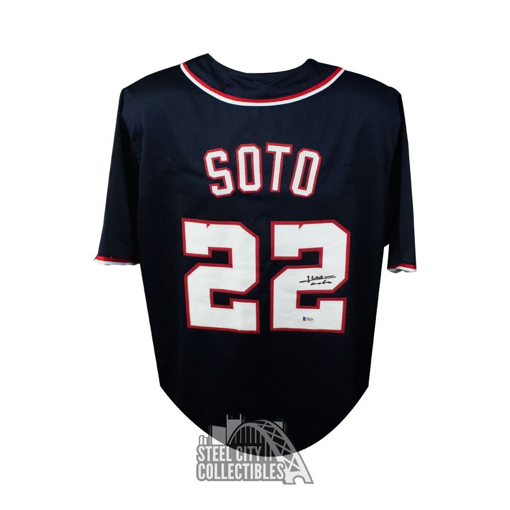 Juan Soto Autographed Washington Custom Baseball Jersey - JSA COA
