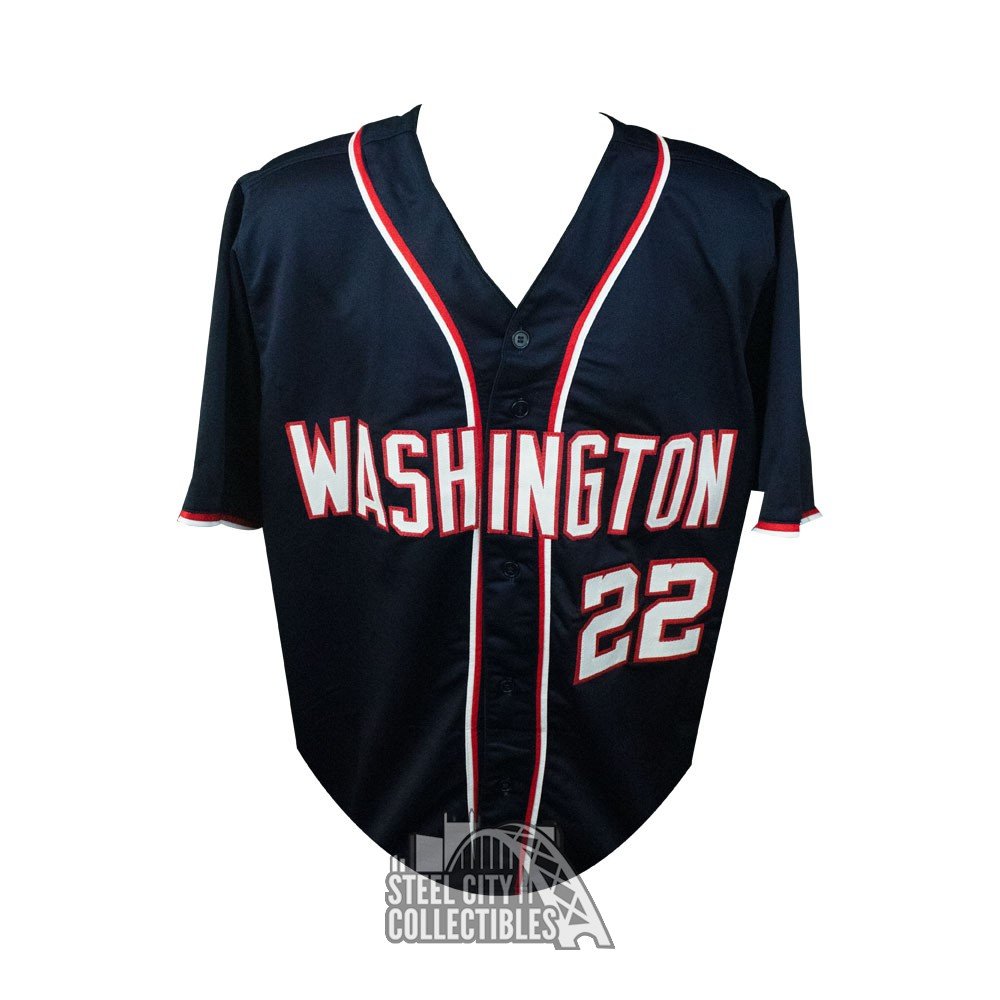 Juan Soto Autographed Washington Custom Blue Baseball Jersey - BAS