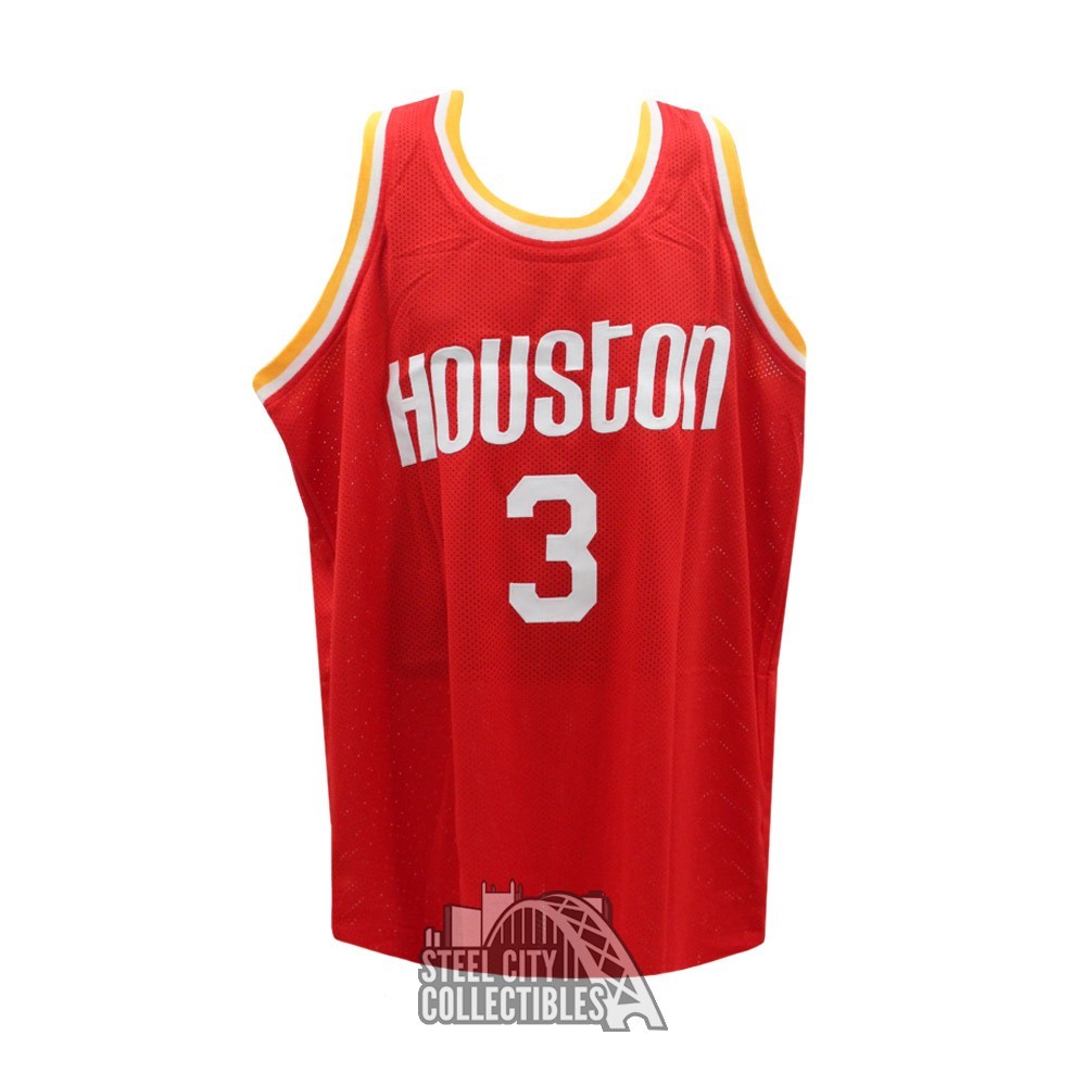 Steve Francis Autographed Houston Custom Red Basketball Jersey - Tristar (Yellow White Collar)