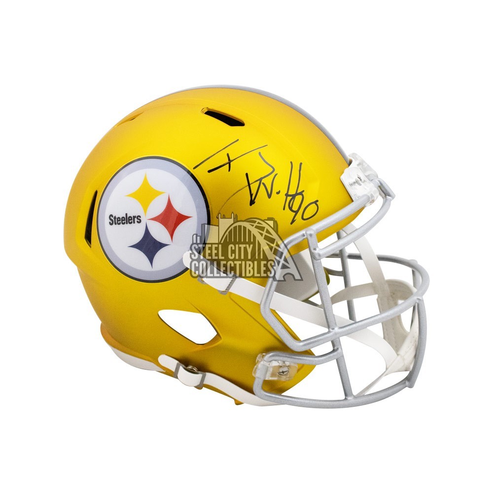 Jack Lambert Autographed/Signed Pittsburgh Steelers Blaze Mini Helmet HOF  14350 – Denver Autographs