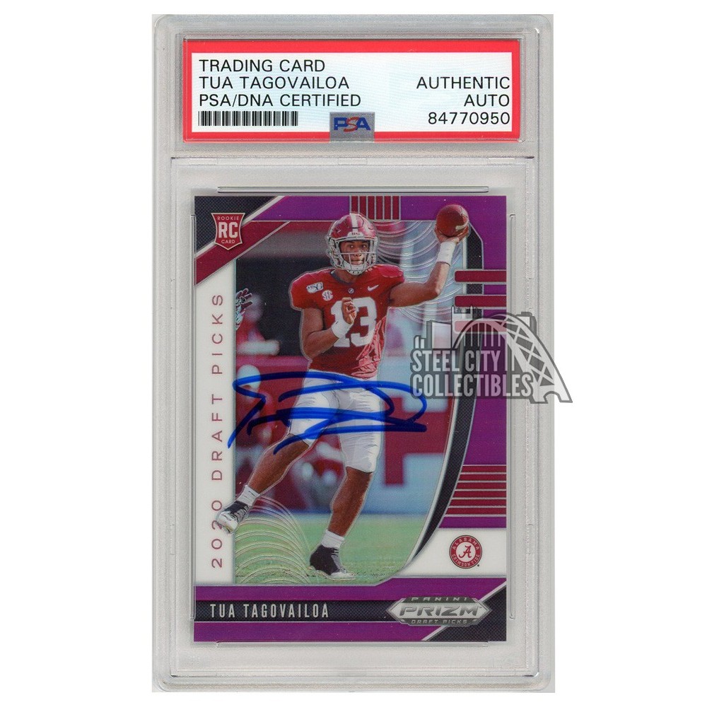 Tua Tagovailoa 2020 Panini Absolute Autograph Rookie Jersey Card