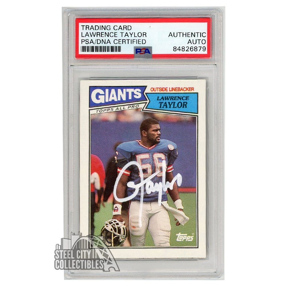 Lawrence Taylor 1987 Topps Autograph Card #26 PSA/DNA (White)