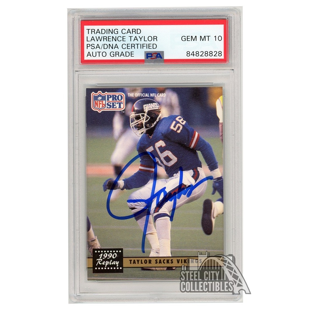 Lawrence Taylor 1991 Pro Set 1990 Replay Autograph Card #336 PSA/DNA 10