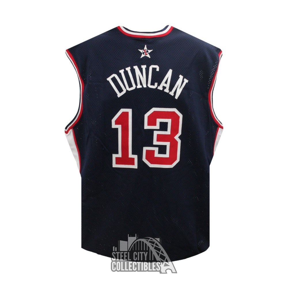 2000 Tim Duncan Team USA Game Used Basketball Jersey - MEARS LOA