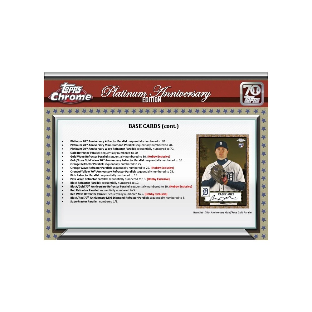 2021 Topps Chrome Platinum Anniversary Baseball LITE Box | Steel City  Collectibles