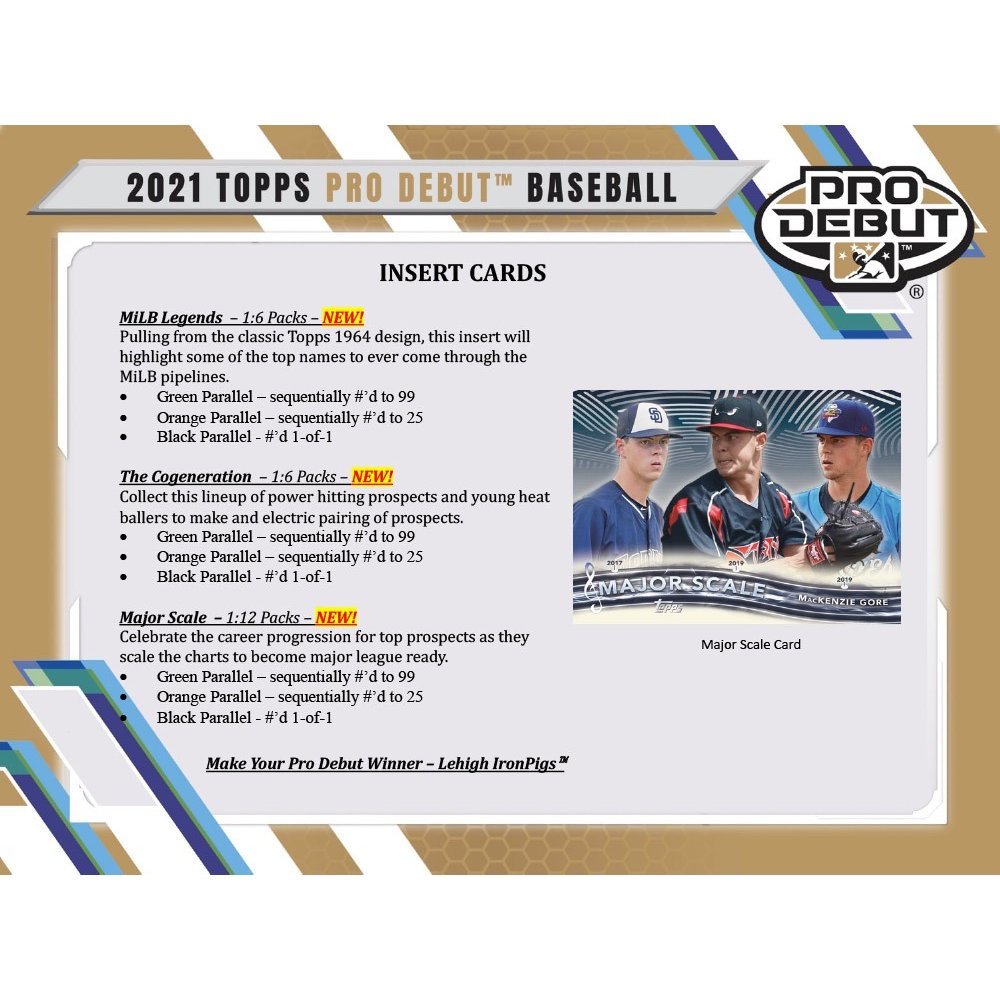 Base Orange Card Set For 2021 Topps Pro Debut Baseball - 250 Cards Per Page  are Shown