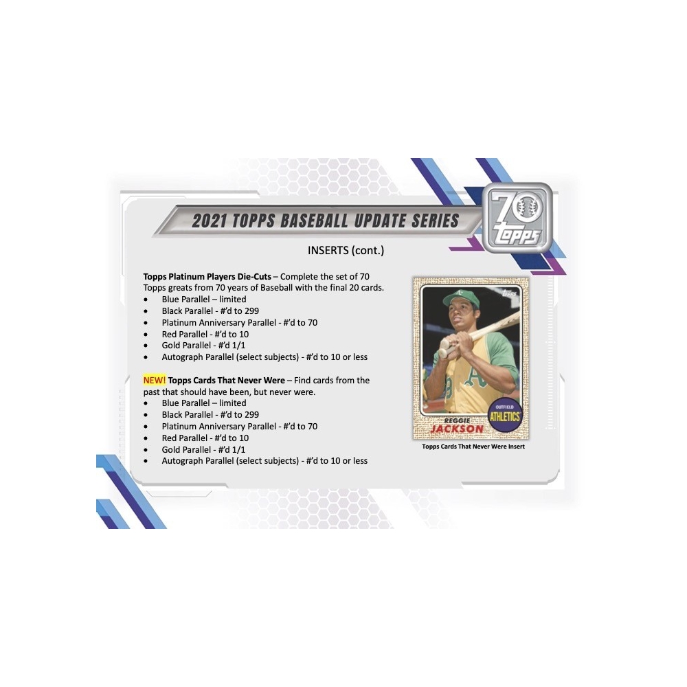 2021 Topps Update Series Baseball (Blaster Box)