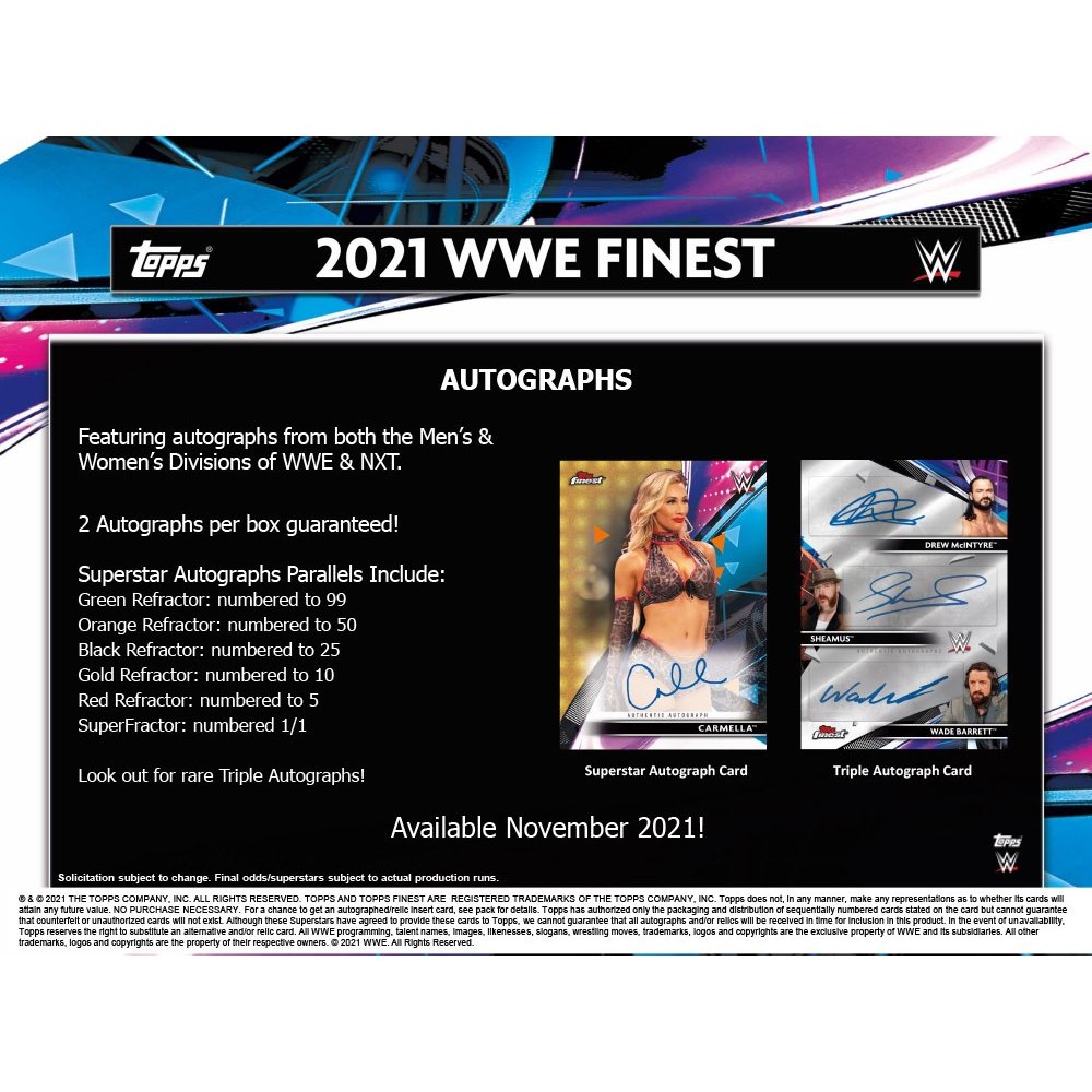 2021 Topps WWE Finest Wrestling Hobby Box | Steel City Collectibles