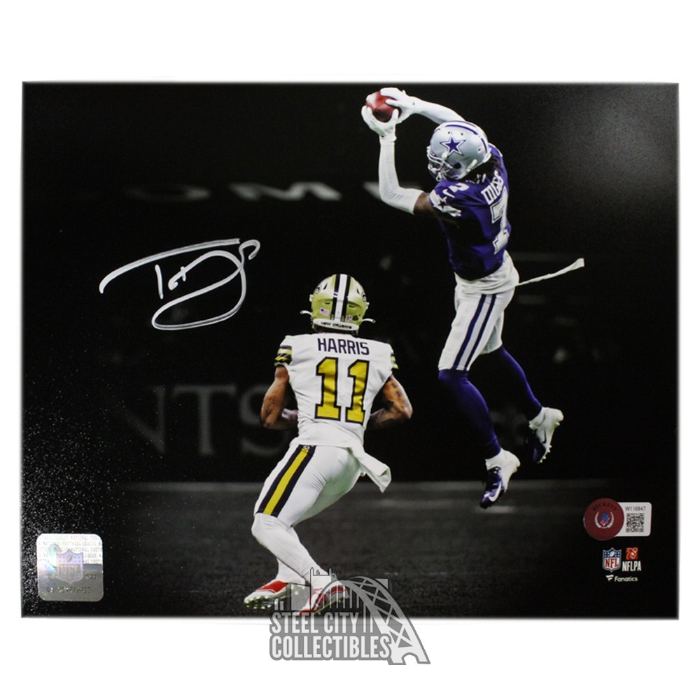 Trevon Diggs Autographed Dallas B&W 16x20 Football Photo - BAS