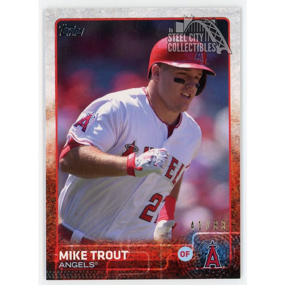 Mike Trout 2018 Topps Transcendent VIP Party Card 2015 Topps 41/83 MT