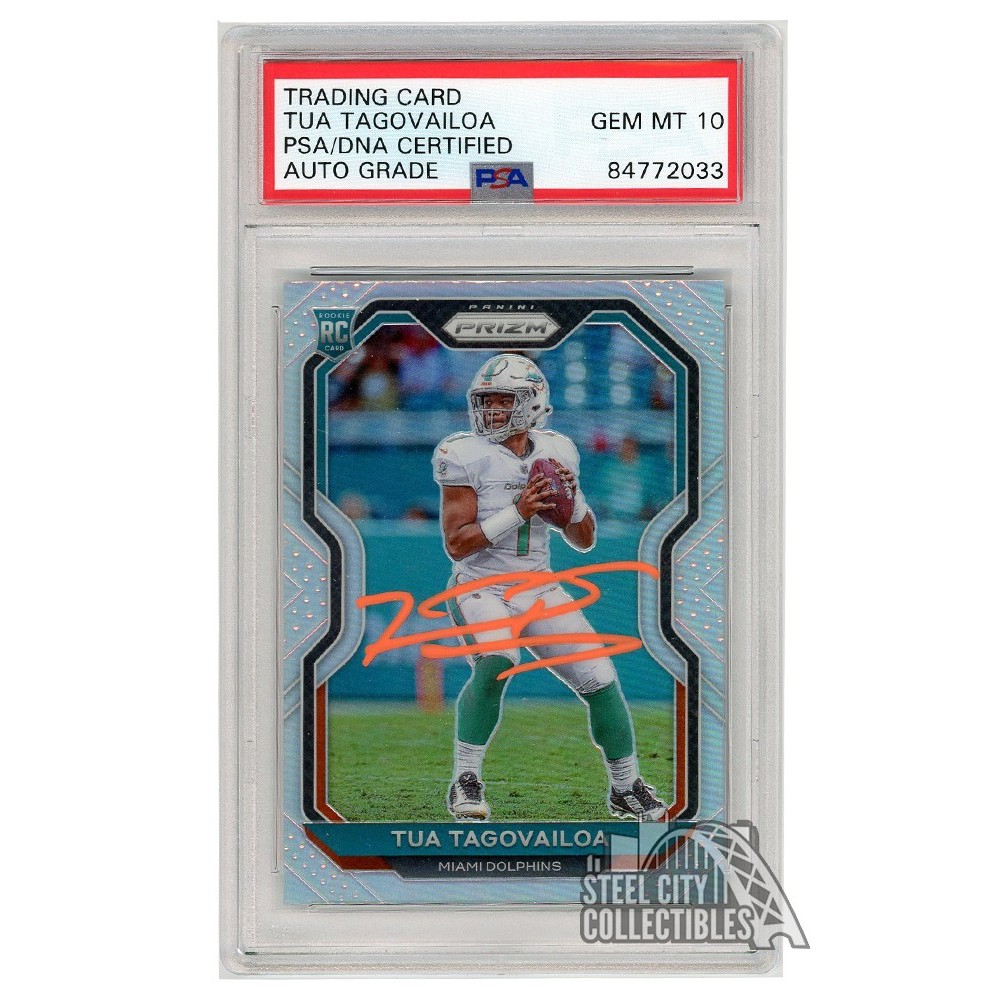 2020 PANINI PRIZM DRAFT PICKS TUA TAGOVAILOA #101 SILVER PRIZM ROOKIE PSA 9  MINT 51875512 - AA Mint Cards