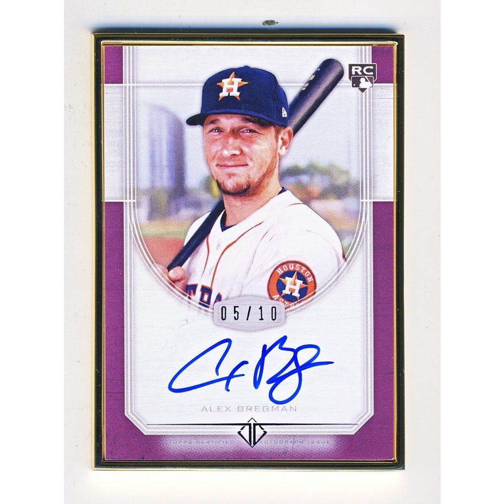 Alex Bregman 2017 Topps Transcendent Baseball Framed Autograph Purple  Rookie RC 05/10