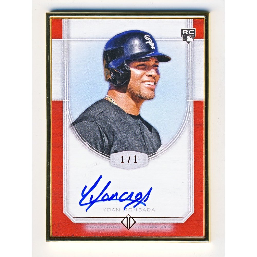 Yoan Moncada 2017 Topps Transcendent Baseball Framed Autograph Silver RC  06/15