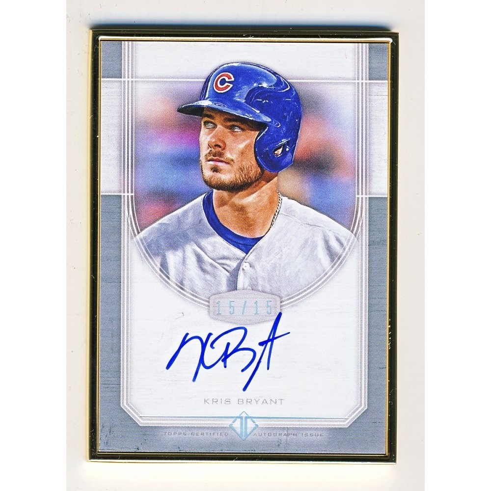 Kris Bryant 2017 Topps Transcendent Baseball Framed Autograph Silver Card  15/15