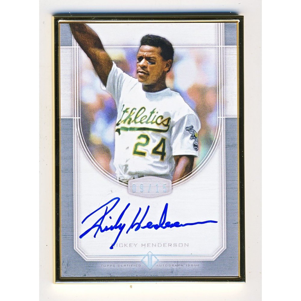 Auction Ohio  Rickey Henderson Autographed Baseball Card