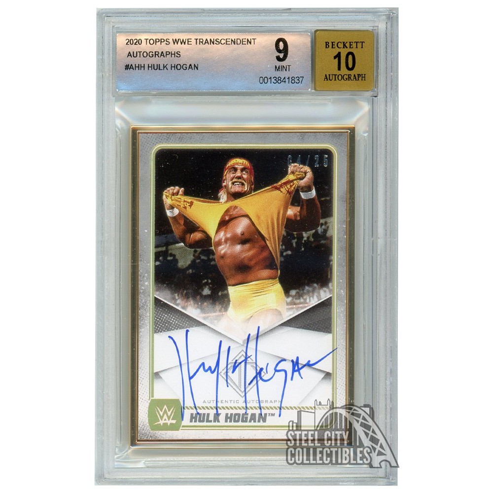 Hulk Hogan 2020 Topps Transcendent WWE Autograph Card 04/25 BGS 9 AUTO ...