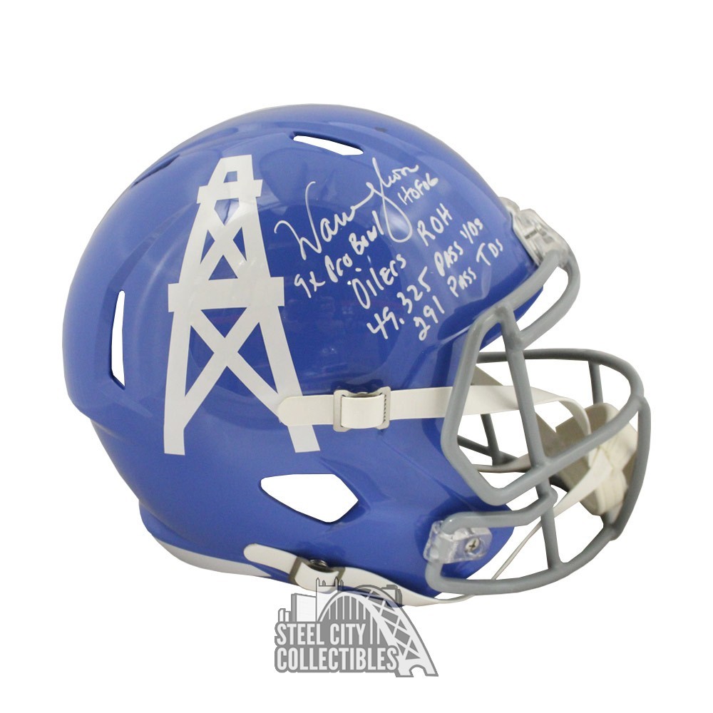 : Warren Moon Autographed Houston Oilers Full-Size