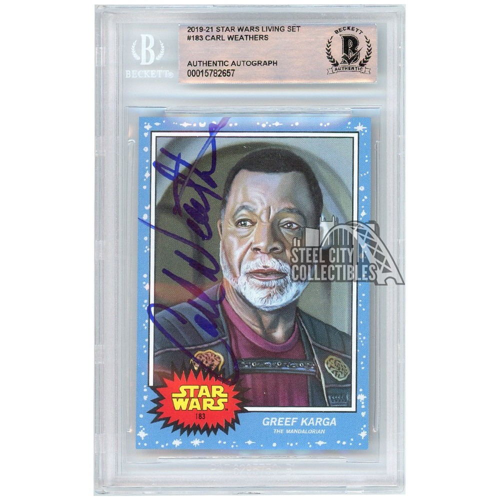 Carl Weathers Greef Karga 2019-21 Topps Star Wars Living Autograph Card  #183 BAS | Steel City Collectibles