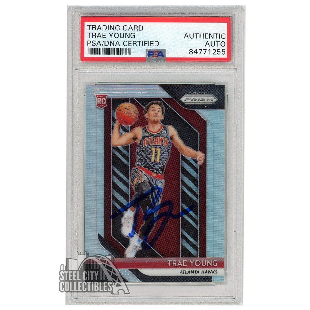 Trae Young Rookie Card Silver Prizm PSA 9 retailer