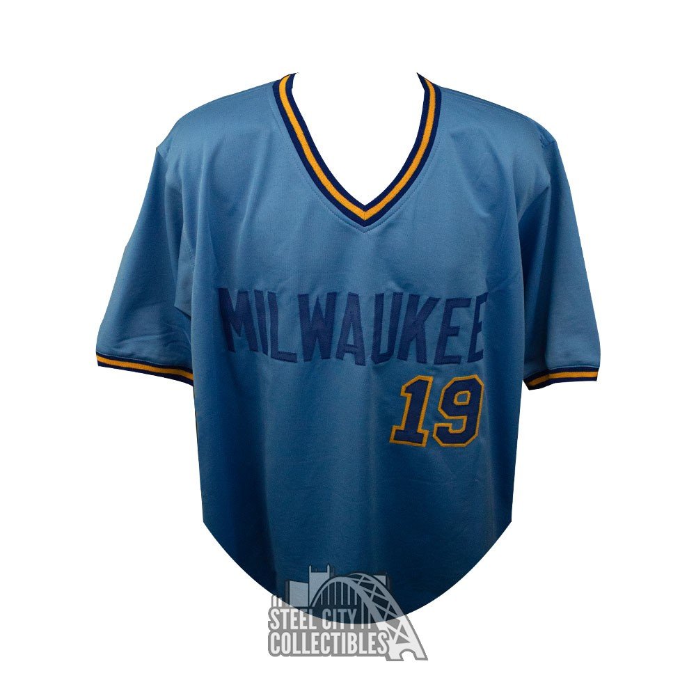 Robin Yount Autographed Milwaukee Custom Blue Baseball Jersey