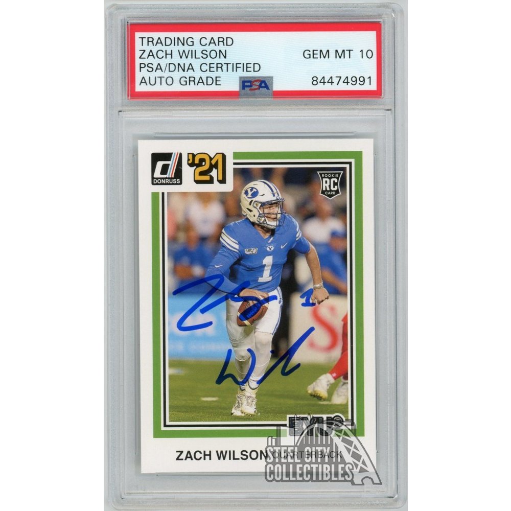 Zach Wilson 2021 Chronicles Donruss Draft Picks #35 - PSA/DNA 10