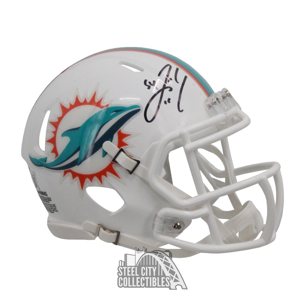 Zach Thomas Autographed Miami Flash Mini Football Helmet - BAS