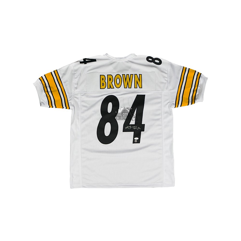 Antonio Brown Autographed Pittsburgh White Custom Jersey - JSA COA