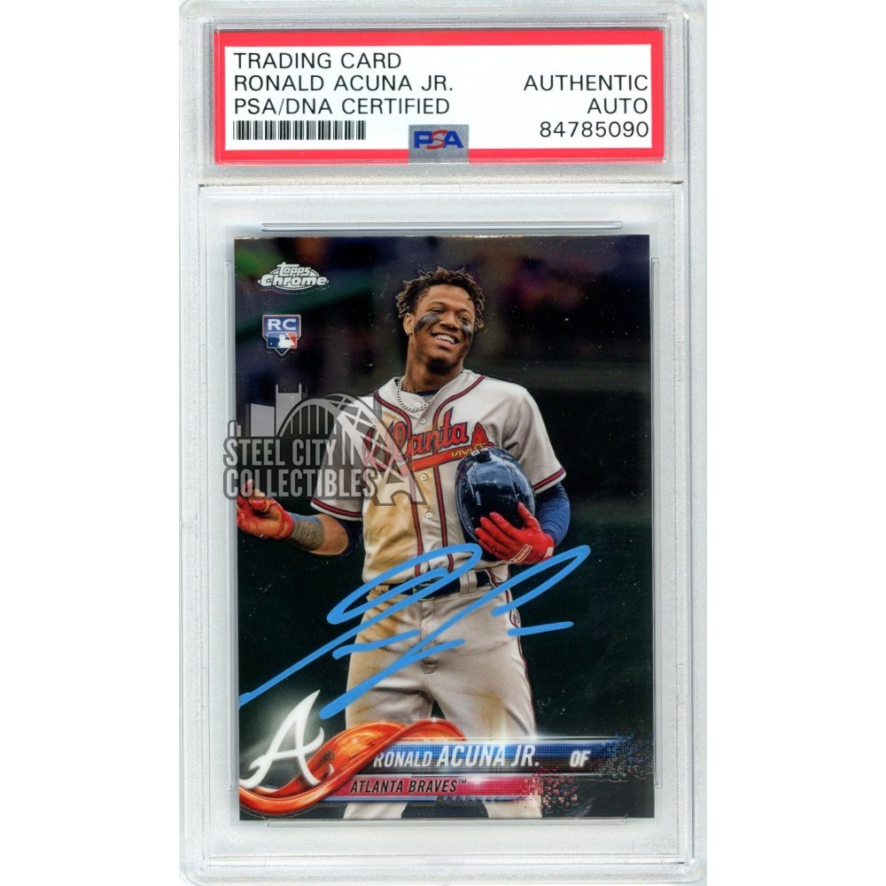 Ronald Acuna Jr 2021 Topps Project 70 Autographed Card #507 - PSA/DNA 10