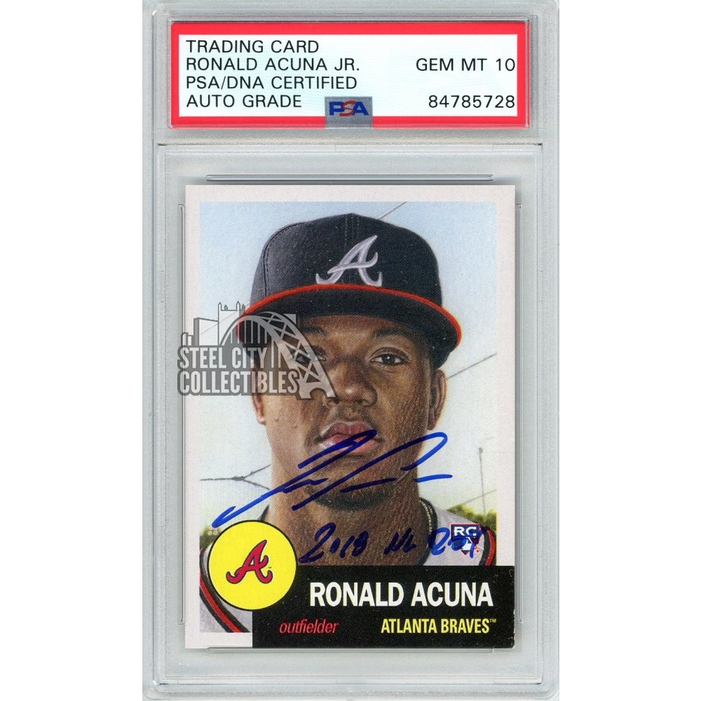 Ronald Acuna Jr 2019 Topps Baseball Collector Series Autograph Card PSA/DNA  10