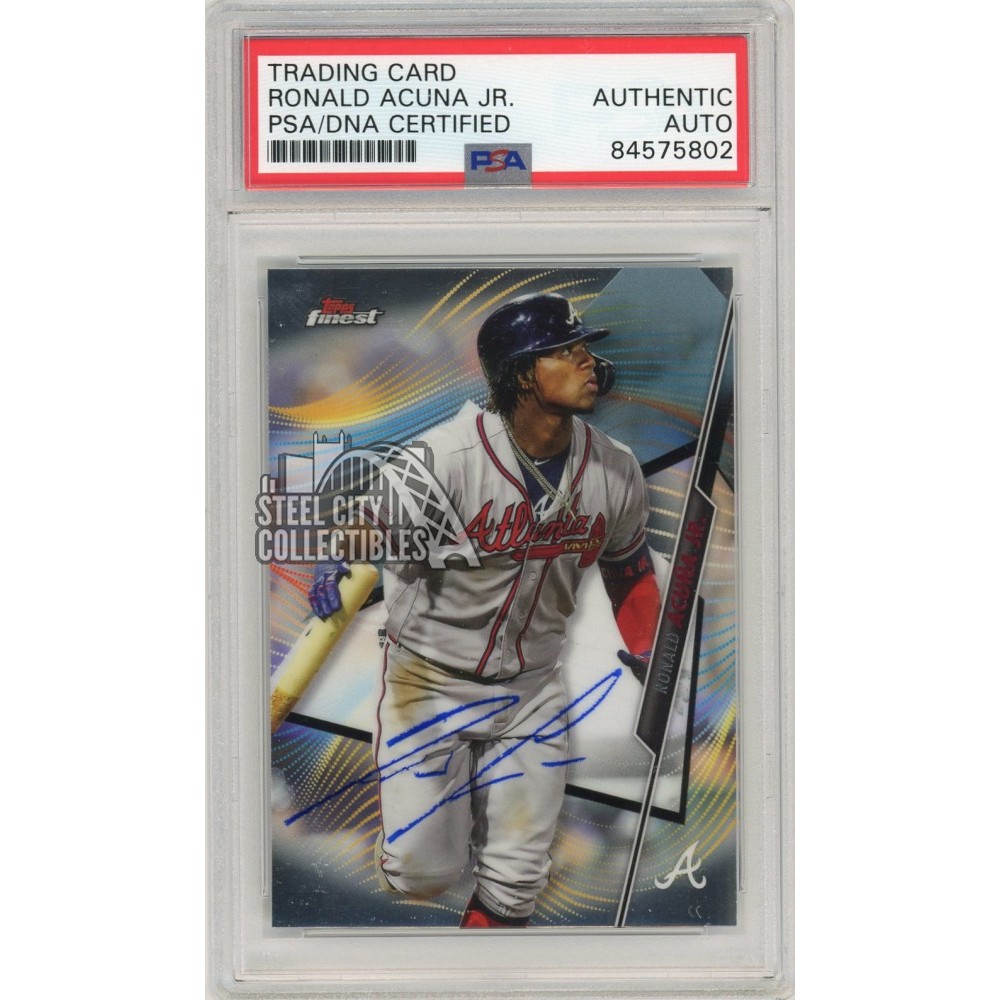 Ronald Acuna Jr 2020 Topps Finest Autograph Card #25 PSA/DNA