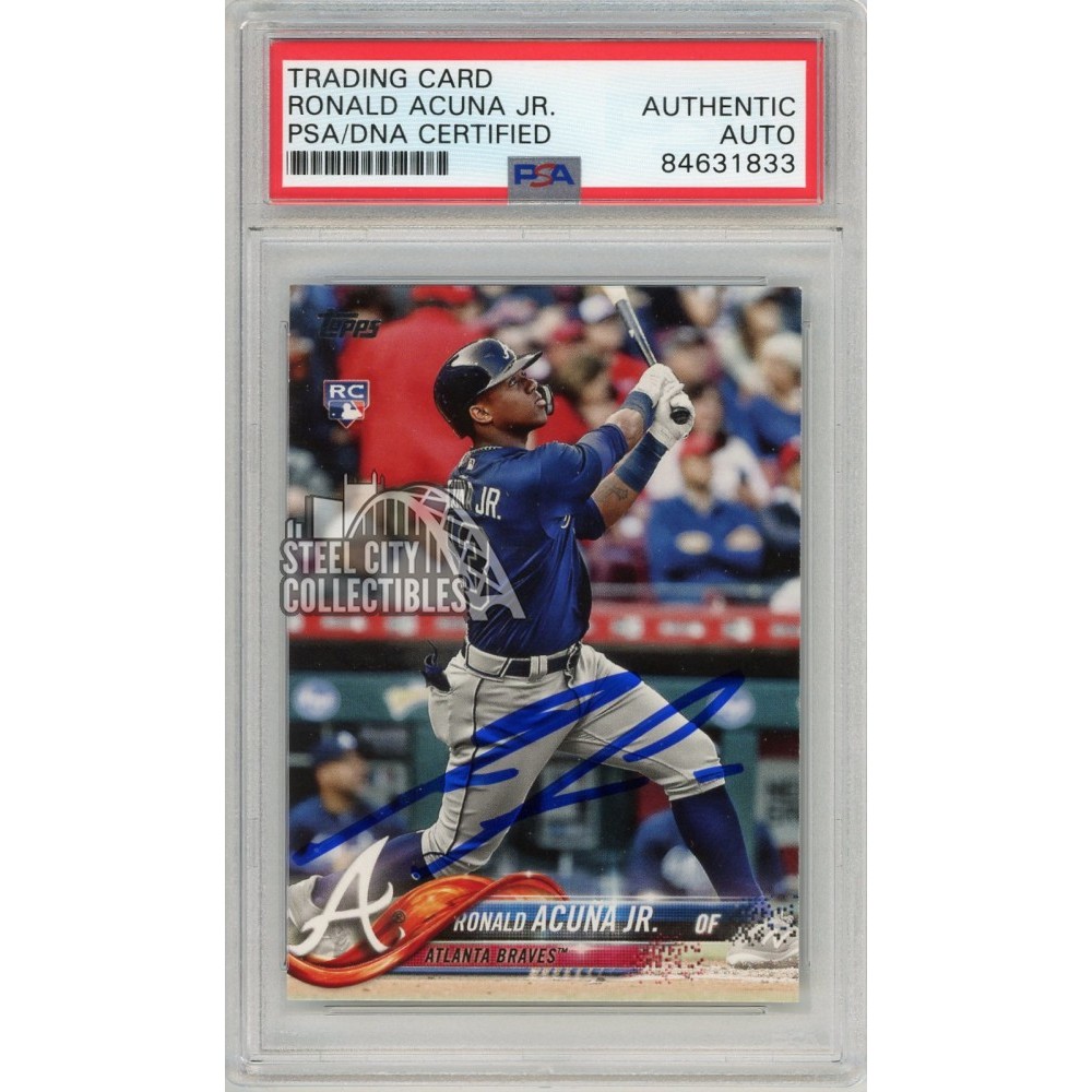 Ronald Acuna Jr 2018 Topps Update Autographed Rookie Card