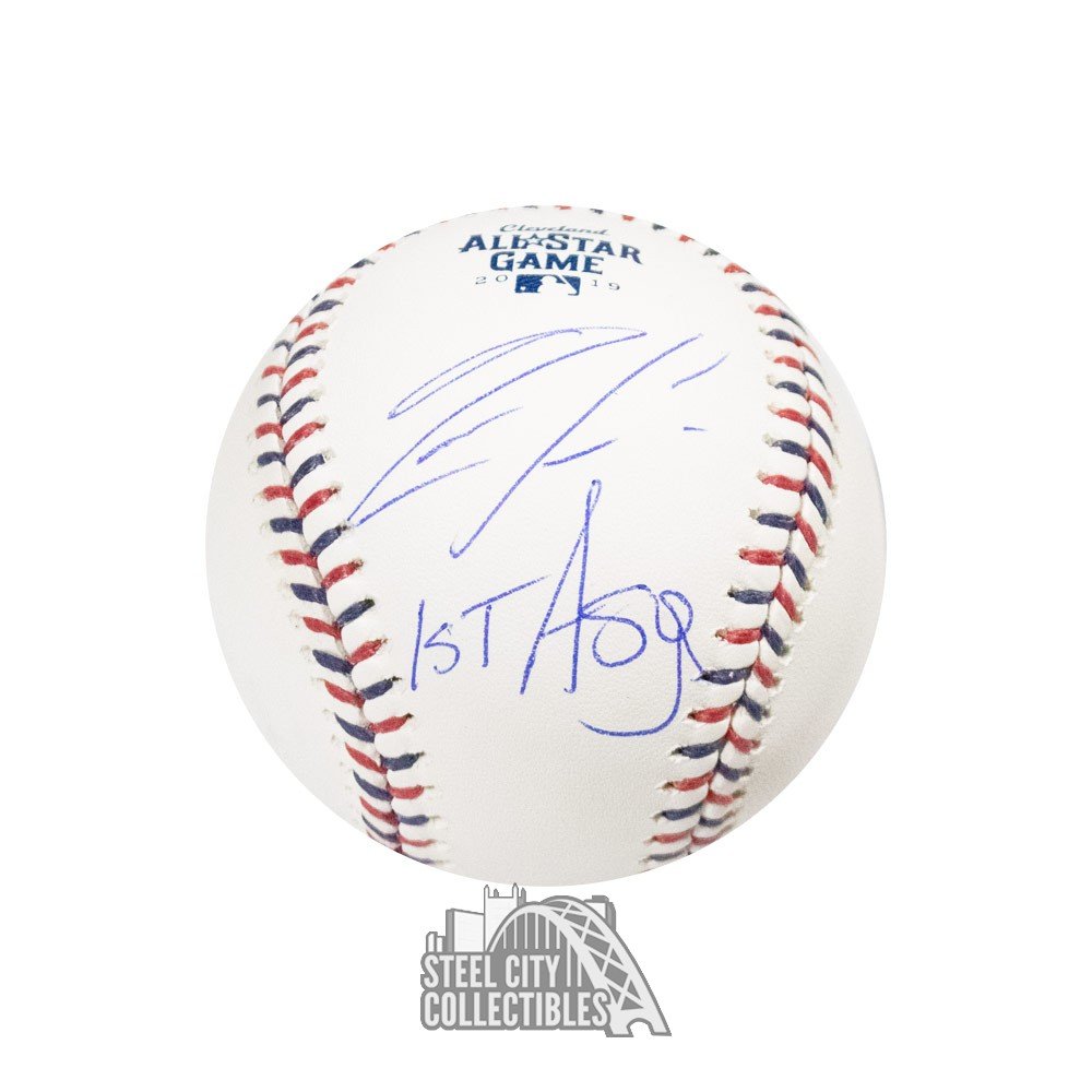 Autographed/Signed Ronald Acuna Jr. Atlanta White Baseball Jersey JSA COA