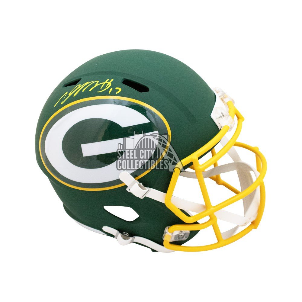 Shop Davante Adams Autographed Green Bay Packers AMP Replica Helmet JSA